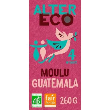 Alter Eco - Commerce Equitable Café moulu Arabica Bio du Guatemala, 260g