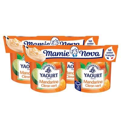 Mamie Nova Gourmand Mandarine - Citron vert, Lot de 2 - 2x150g