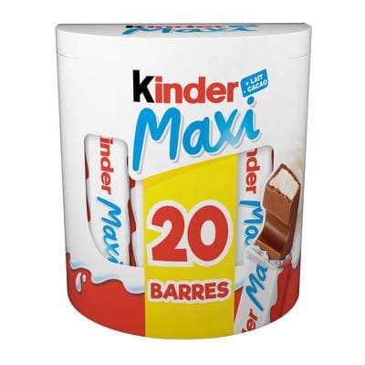 Kinder Maxi Barres Chocolatées x20, 20 barres - 420g