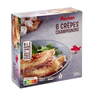 Auchan Crêpe fourrée au champignons, 300g