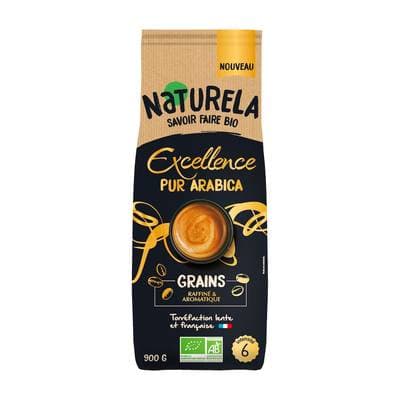 Naturela Café grain Excellence Pur Arabica Bio Intensité 6, 900g