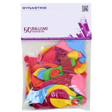 Dyna Party Ballons Rond Multicolors, 50 ballons