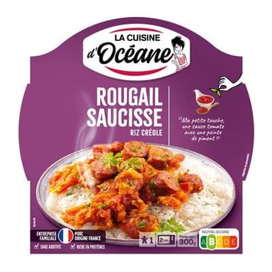 La Cuisine d'Océane Rougail saucisses riz créole, 300g