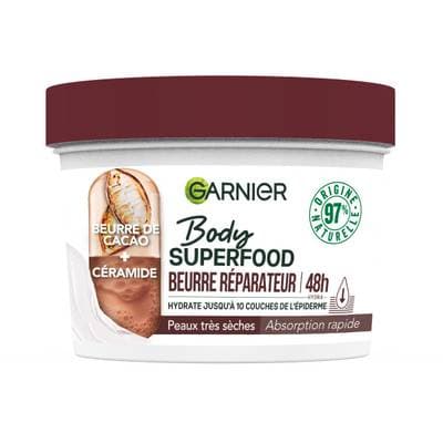 Garnier Body Superfood Beurre réparateur Cacao Céramide, 380ml