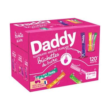 Daddy Daddy Boîte Distributrice de 120 bûchettes, 480g