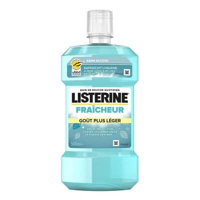 Listerine Bain de bouche Fraicheur Goût Plus Léger, 500ml