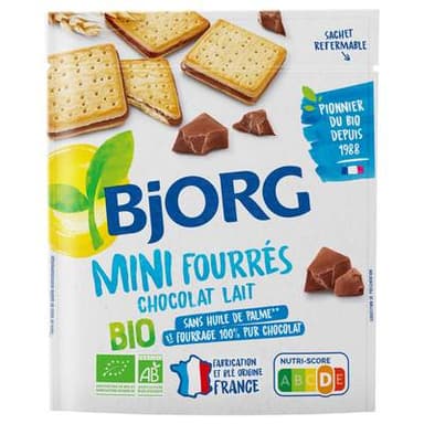 Bjorg Mini Fourée Chocolat au Lait Bio, 180g