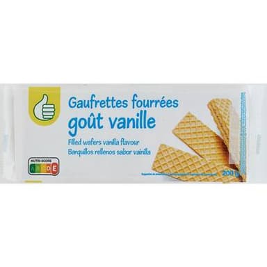 Pouce Gaufrettes fourrées goût vanille, 200g