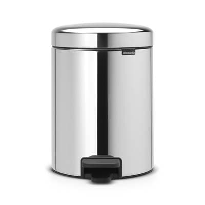 Brabantia Poubelle à pédale New Icon Brilliant, 5 Litres