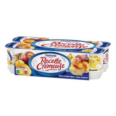 Danone Yaourts crémeux fruits jaunes, 8x125g