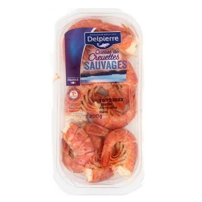 Delpierre Queues de crevettes sauvages, 200g