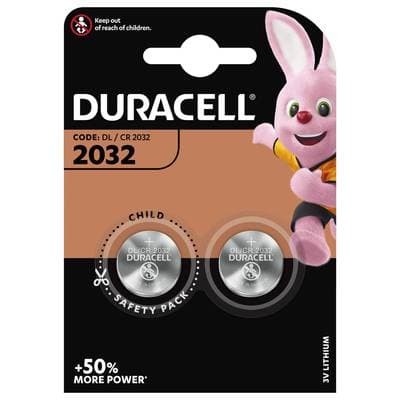 Duracell 2 Piles Bouton Lithium 3V CR 2032, 2  piles