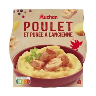 Auchan Poulet rôti et purée à l'ancienne, 300g