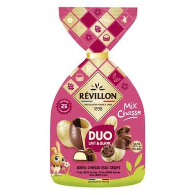 Revillon Assortiment Mix Chasse Duo Chocolat au Lait et Blanc, 280g