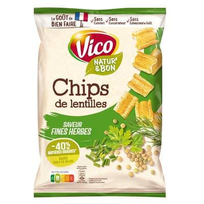 Vico Chips de lentilles fines herbes, 85g