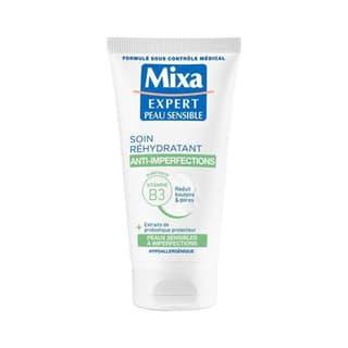 Mixa Soin Anti-Imperfection Très Hydatant 2 en 1 Peau Sensible, 50ml