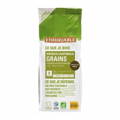 Ethiquable - Commerce Equitable Café en Grains Arabica Bio du Guatemala, 500g