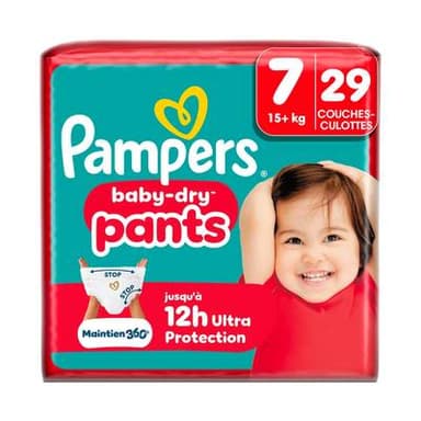 Pampers Babydry Pants Couches culottes Taille 7 - 15 kg +, 29 couches-culottes