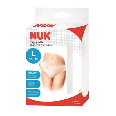 Nuk Slips Jetables Tailles L 44 - 46, 4 pièces