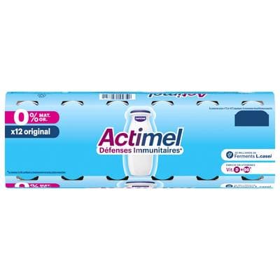 Actimel Yaourt à boire nature 0%mg, 12x100g