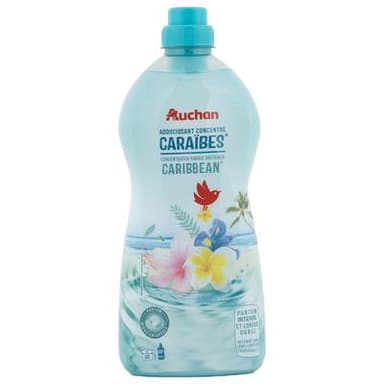 Auchan Adoucissant liquide concentré Caraïbes, 1,5L