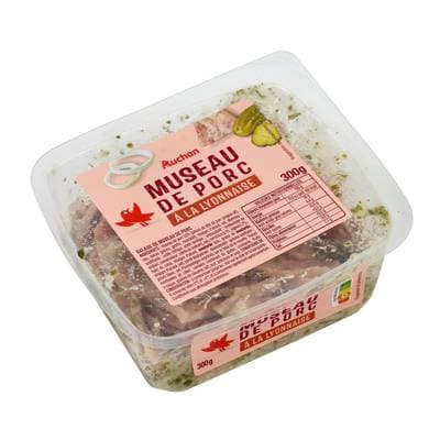 Auchan Salade de museau de porc à la Lyonnaise, 300g