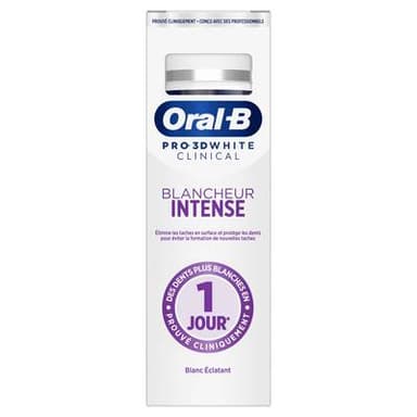 Oral B Dentifrice Pro 3D White Blancheur Intense, 75ml