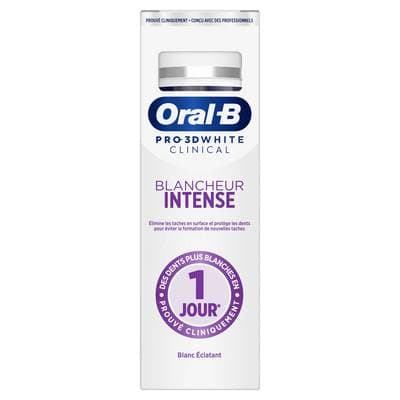 Oral B Dentifrice Pro 3D White Blancheur Intense, 75ml