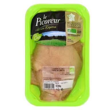 Le Picoreur Escalopes de poulet Bio, 250g