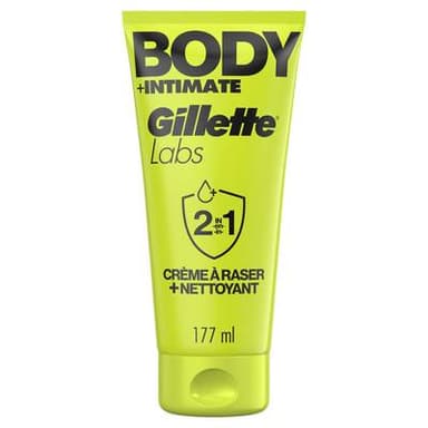 Gillette Crème à Raser 2en1 Body et Intimate Labs, 177ml