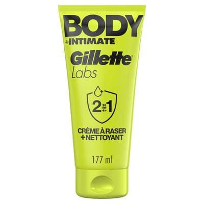 Gillette Crème à Raser 2en1 Body et Intimate Labs, 177ml