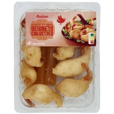 Auchan Beignets de Crevettes Sauce Aigre Douce, 8 pièces - 160g