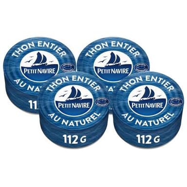Petit Navire Thon Entier au Naturel Albacore, Lot de 2 - 2x112g