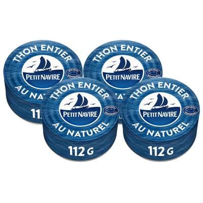 Petit Navire Thon Entier au Naturel Albacore, Lot de 2 - 2x112g