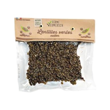 Ferme Vermersch Lentilles Vertes Cuites, 300g