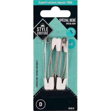 Style couture Epingle surete bébé x4