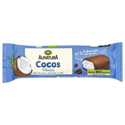 Alnatura Barre Noix de Coco Chocolat au Lait Bio, 40g