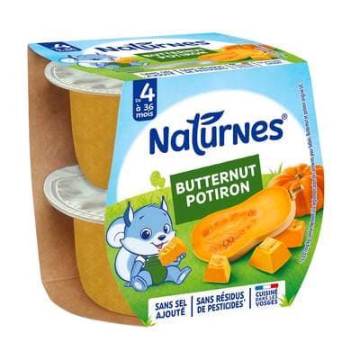 Naturnes® Butternut Potiron Bol Bébé dès 4 mois, 2x130g