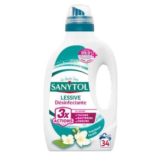 Sanytol Lessive liquide Désinfectante - Fraîcheur Florale, 1,7L
