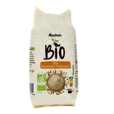 Auchan BIO Riz basmati complet bio, 500g