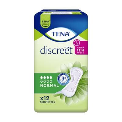 Tena Lady Serviettes incontinence Discreet normales micro protex, 12  serviettes