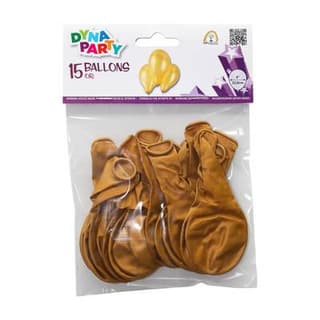 Dyna Party Ballons Or baudruche, 15 ballons