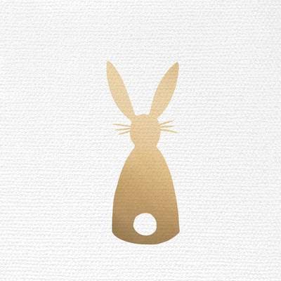 Paperproducts Design Serviette en papier Lapin en Or, 20 serviettes de 33 x 33 cm