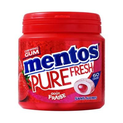 Mentos Chewing gum Pure Fresh Fraise, 50 dragées
