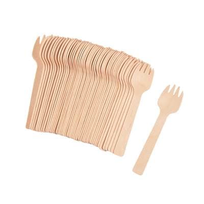 Homea Mini fourchette verrine bois h10.5cm, 25 fourchettes