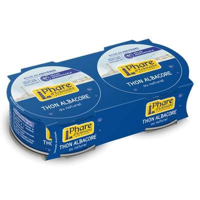 Phare d'Eckmuhl Thon albacore au naturel, Pêche Responsable, 2x112g