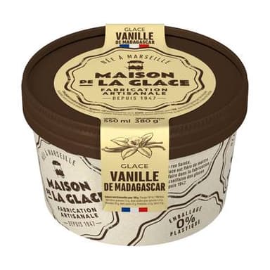 Maison de la Glace Glace artisanale Vanille de Madagascar, 380g