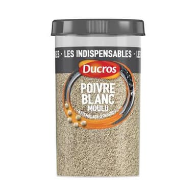 Ducros Poivre blanc moulu force 8, 90g