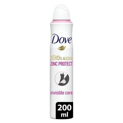 Dove Déodorant spray invisible care 0%, 200ml