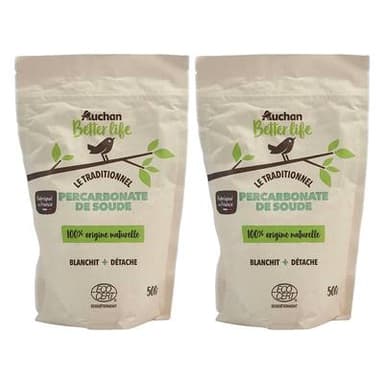 Auchan Better Life Percarbonate de soude, Lot de 2x500g